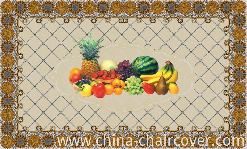 Hot Sale (TZ-0028) All in One Independent Design PVC Printed Transparent Tablecloth for Home/Party/Wedding